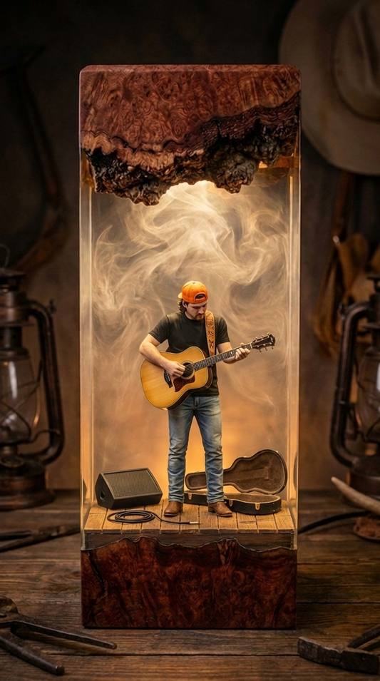 Morgan Wallen Resin Lamp - Guitar